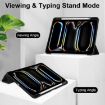iPad Pro 13 2024 Black TPU Smart Leather Tablet Case 3-Fold Cover - 3
