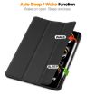 iPad Pro 13 2024 Black TPU Leather Case with Pen Tray & 3-Fold Holder - 4