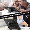 iPad Pro 13 2024 Rotatable Holder Silicone PC Case with Strap (Black) - 4