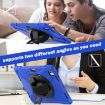 iPad Pro 13 2024 Rotatable Holder Silicone PC Case with Strap - Blue - 4