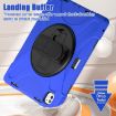iPad Pro 13 2024 Rotatable Holder Silicone PC Case with Strap - Blue - 5
