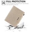 iPad Pro 13 2024 Gold Glitter Leather Smart Case with Metal Buckle - 7