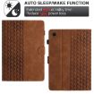 Samsung Galaxy Tab A8 X200 Embossed Leather Tablet Case Brown - 6