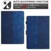 Samsung Galaxy Tab A7 10.4 T500 Blue Embossed Leather Tablet Case - 6
