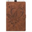 iPad Pro 13 2024 Brown Love Butterfly Embossed Leather Case - 2