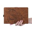 iPad Pro 13 2024 Brown Love Butterfly Embossed Leather Case - 7