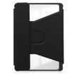 iPad Pro 13 2024 Black Transparent Rotation Smart Leather Case - 3