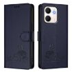 OPPO A5x 4G/5G Cat Rat Embossed RFID Leather Phone Case with Lanyard - 2
