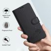 Realme Narzo 80/14 Pro 5G Cat Rat Embossed RFID Leather Case Black - 6