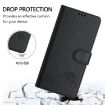 Realme 14 5G/P3 5G India Cat Rat Embossed RFID Leather Case Black - 4