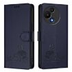 TCL 60 SE NxtPaper/605 Cat Rat Embossed RFID Leather Case with Lanyard - 2