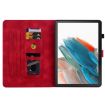 Samsung Galaxy Tab A8 10.5 2022 Red Lily Embossed Leather Case - 4