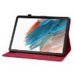 Samsung Galaxy Tab A8 10.5 2022 Red Lily Embossed Leather Case - 5