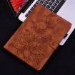 Samsung Galaxy Tab A7 10.4 Brown Lily Embossed Leather Tablet Case - 2