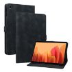 Samsung Galaxy Tab A7 10.4 Black Lily Embossed Leather Tablet Case - 1