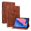 Samsung Galaxy Tab A 8.0 2019 Brown Lily Embossed Leather Case - 1
