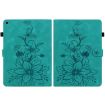 Samsung Galaxy Tab A 8.0 2019 Green Lily Embossed Leather Case - 3