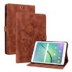 Samsung Galaxy Tab S2 9.7 T810 T815 Lily Embossed Leather Case Brown - 1
