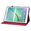 Samsung Galaxy Tab S2 9.7 T810 T815 Red Lily Embossed Leather Case - 4