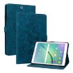 Samsung Galaxy Tab S2 9.7 T810 T815 Lily Embossed Leather Case Dark Blue - 1