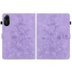 Redmi Pad 2/SE 11 2025 Purple Lily Embossed Leather Tablet Case - 3