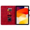 Redmi Pad 2/SE 11 2025 Lily Embossed Leather Case - Red Tablet Cover - 4