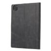 iPad Pro 13 2024 Black Leather Flip Case with Calf Texture & Clasp - 3