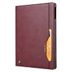 iPad Pro 13 2024 Wine Red Leather Flip Case with Knead Skin Texture - 2