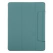 iPad Pro 13 2024 Green Magnetic PU Leather Tablet Case with Clip Buckle - 2