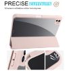 iPad Pro 13 2024 Pink Acrylic 3-Fold Smart Leather Tablet Case - 5