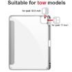 iPad Pro 13 2024 Gray Acrylic 3-Fold Smart Leather Case - 2