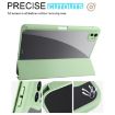 iPad Pro 13 2024 Green Acrylic 3-Fold Smart Leather Case - 5