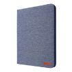 iPad Pro 13 2024 Fabric Leather Case - Blue Tablet Cover - 2