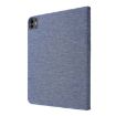 iPad Pro 13 2024 Fabric Leather Case - Blue Tablet Cover - 3