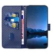 Xiaomi 14 Ultra YX0070 Carbon Fiber Leather Case with Lanyard Blue - 3