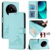 Xiaomi 14 Ultra 5G Mint Green RFID Leather Case with Lanyard - 1