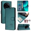 Xiaomi 14 Ultra 5G Peacock Green RFID Leather Case with Lanyard - 1