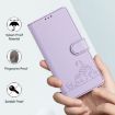 Xiaomi 14 Ultra 5G Purple RFID Leather Case with Cat Rat Pattern & Lanyard - 6