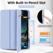 iPad Pro 13 2024 Smart Leather Case with Pen Slot - Ice Blue - 5