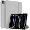 iPad Pro 13 2024 Grey TPU Leather Case with Pen Slot - 1