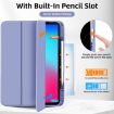iPad Pro 13 2024 Lavender Purple Smart Leather Case with Pen Slot - 5