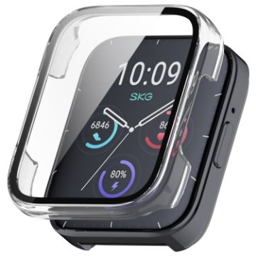 SKG V9 PC + Tempered Film Watch Protective Case - Transparent - 1