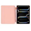 iPad Pro 13 2024 Pink TPU Leather Smart Case with Pen Slot - 3