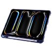 iPad Pro 13 2024 Dark Blue TPU Leather Case with Pen Slot - 4