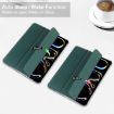iPad Pro 13 2024 Dark Green Frosted Smart Leather Tablet Case - 2