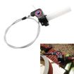Off-road Motorcycle 22mm Throttle Clamp Hand Grip Red/Silver Cable - 1