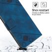 TCL 60 SE NxtPaper/605 Blue Embossed Leather Phone Case Skin Feel - 6