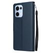OPPO Reno13 5G Leather Phone Case, 3-Card Slots, Navy Blue, Global - 3