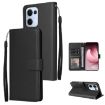 OPPO Reno13 5G Leather Phone Case, Global 3-Card Slots, Black - 1