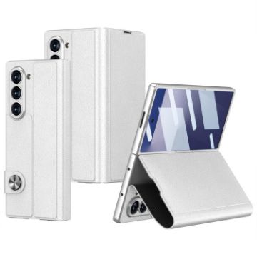 Samsung Galaxy Z Fold7 5G GKK Flip Leather Case - Silver - 1
